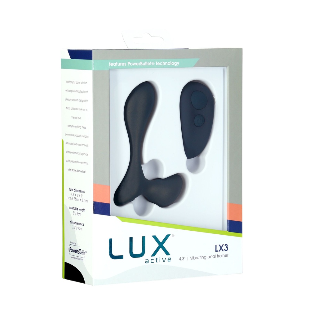 Вибромассажер простаты Lux Active LX3 Vibrating Anal Trainer, пульт ДУ фото