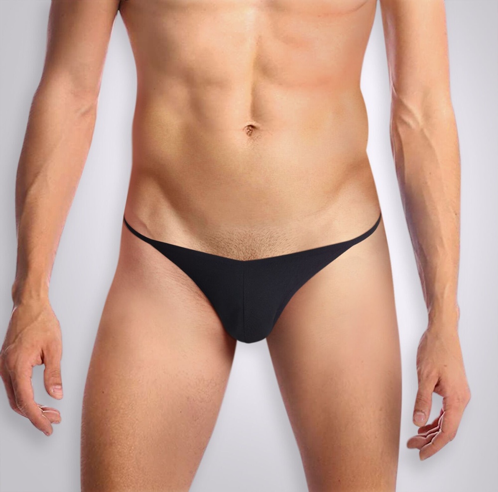 Чоловічі трусики XS-2XL з силіконовою анальною пробкою Sexy Panties plug size M Black фото