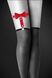 Гартер на ногу Bijoux Pour Toi - WITH BOW Red, сексуальная подвязка с бантиком, экокожа фото 1
