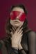 Маска на очі Feral Feelings — Blindfold Mask, натуральна шкіра, червона фото 1