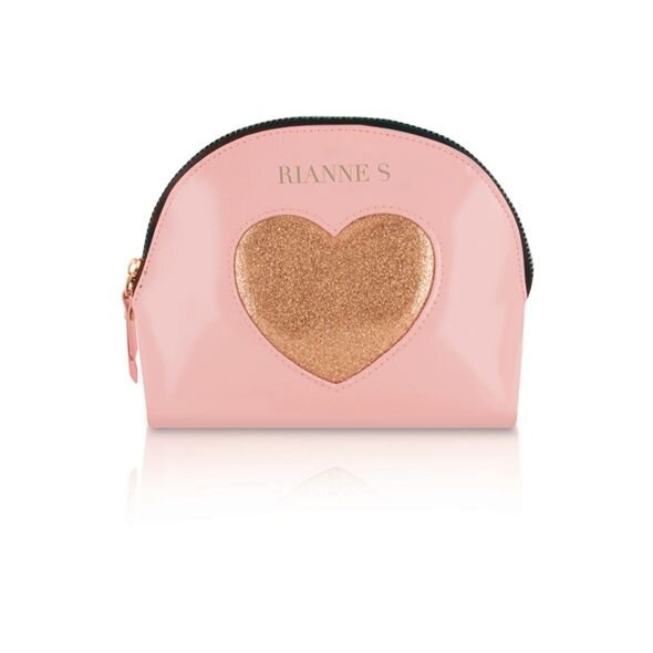 Романтичний набір Kit d'Amour: віброкуля, пір'їнка, маска, чохол-косметичка Pink/Gold фото