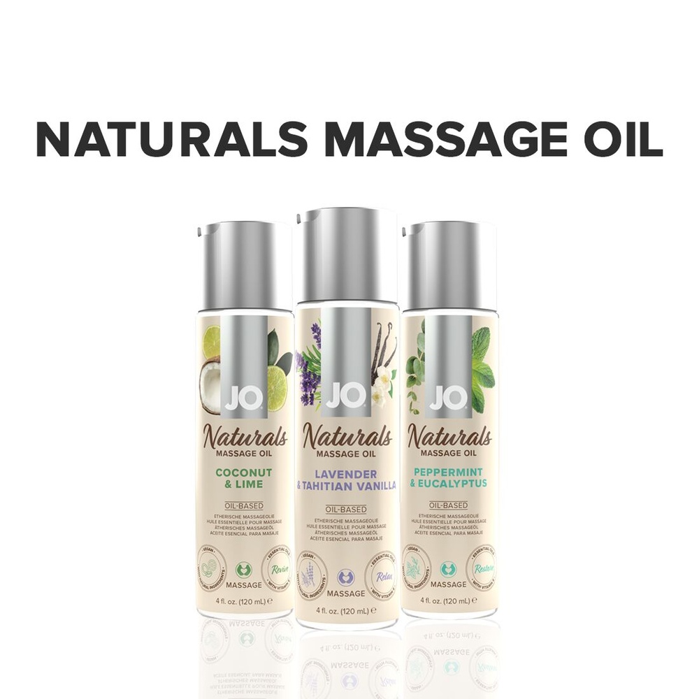 Массажное масло System JO – Naturals Massage Oil – Lavender & Vanilla с эфирными маслам (120 мл) фото