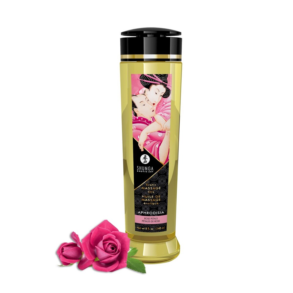 Масажне масло Shunga Aphrodisia - Roses (240 мл) натуральне зволожуючий фото