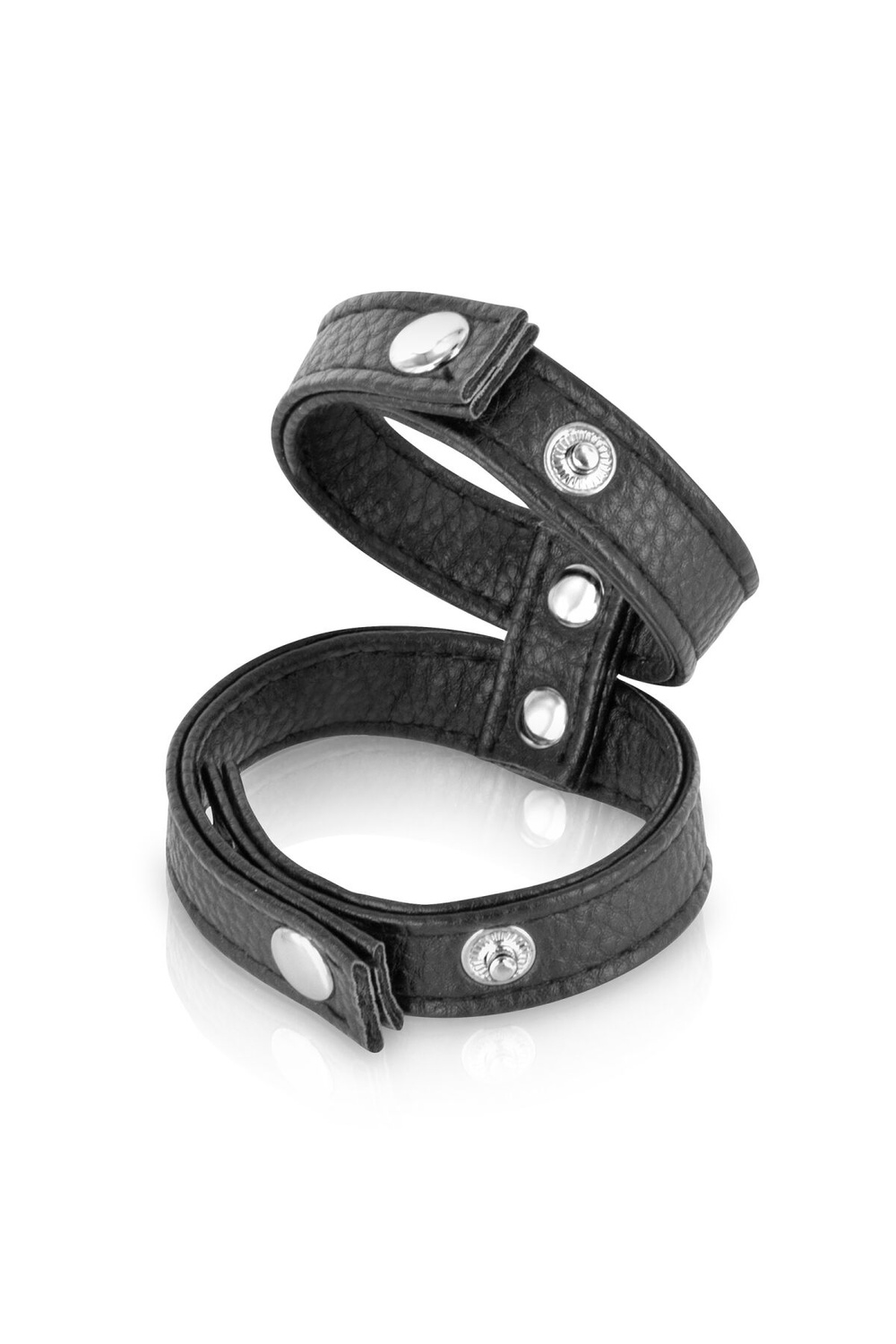 Двойное эрекционное кольцо с обхватом для мошонки Fetish Tentation Double Сockring фото