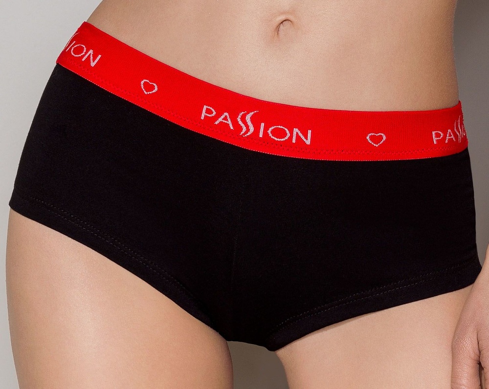 Трусики-шортики Passion PS003 PANTIES black, size XL фото