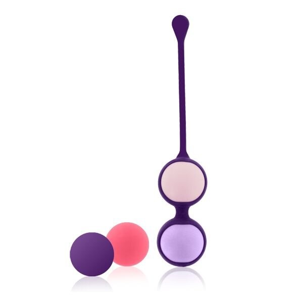 Набор вагинальных шариков Rianne S: Pussy Playballs Nude, вес 15г, 25г, 35г, 55г, монолитные фото