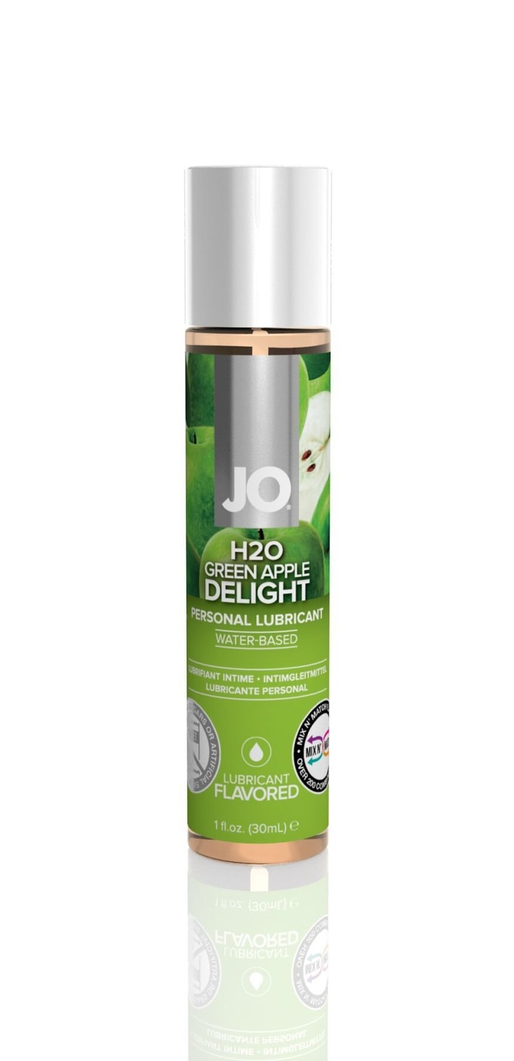 Змазка на водній основі System JO H2O — Green Apple (30 мл) без цукру, рослинний гліцерин фото
