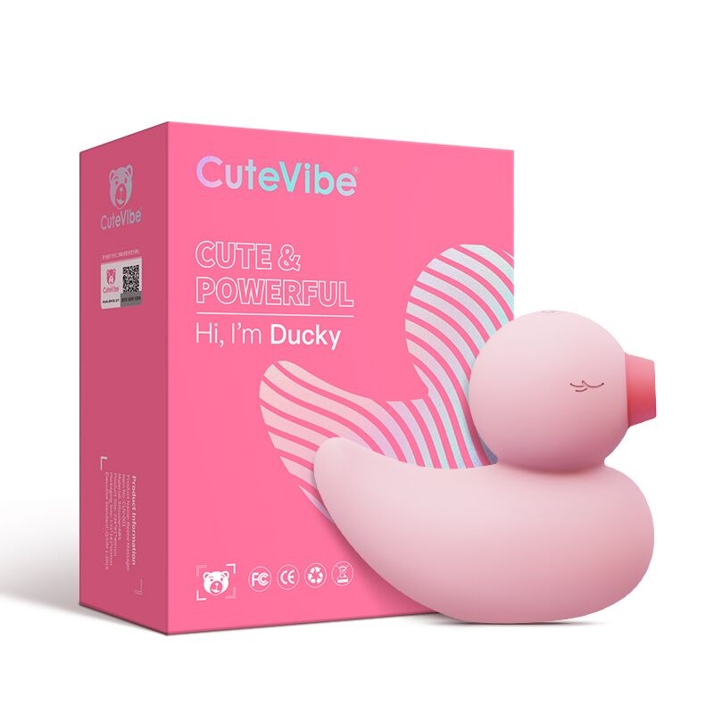 Вакуумний вібратор CuteVibe Ducky Pink фото