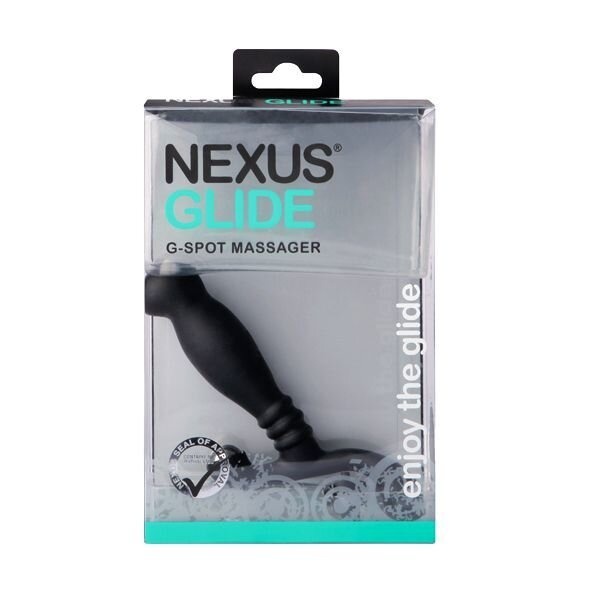 Масажер простати Nexus Glide Black для новачків, ульрастимулюючий, з масажером промежини фото