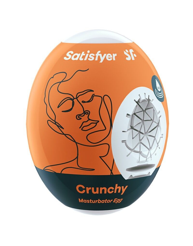Самосмазывающийся мастурбатор-яйцо Satisfyer Egg Crunchy, одноразовый, не требует смазки фото