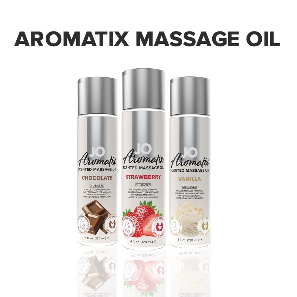 Натуральное массажное масло System JO Aromatix — Massage Oil — Strawberry 120 мл фото