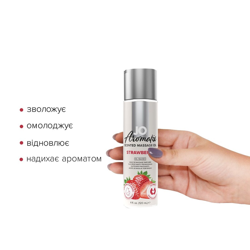 Натуральное массажное масло System JO Aromatix — Massage Oil — Strawberry 120 мл фото