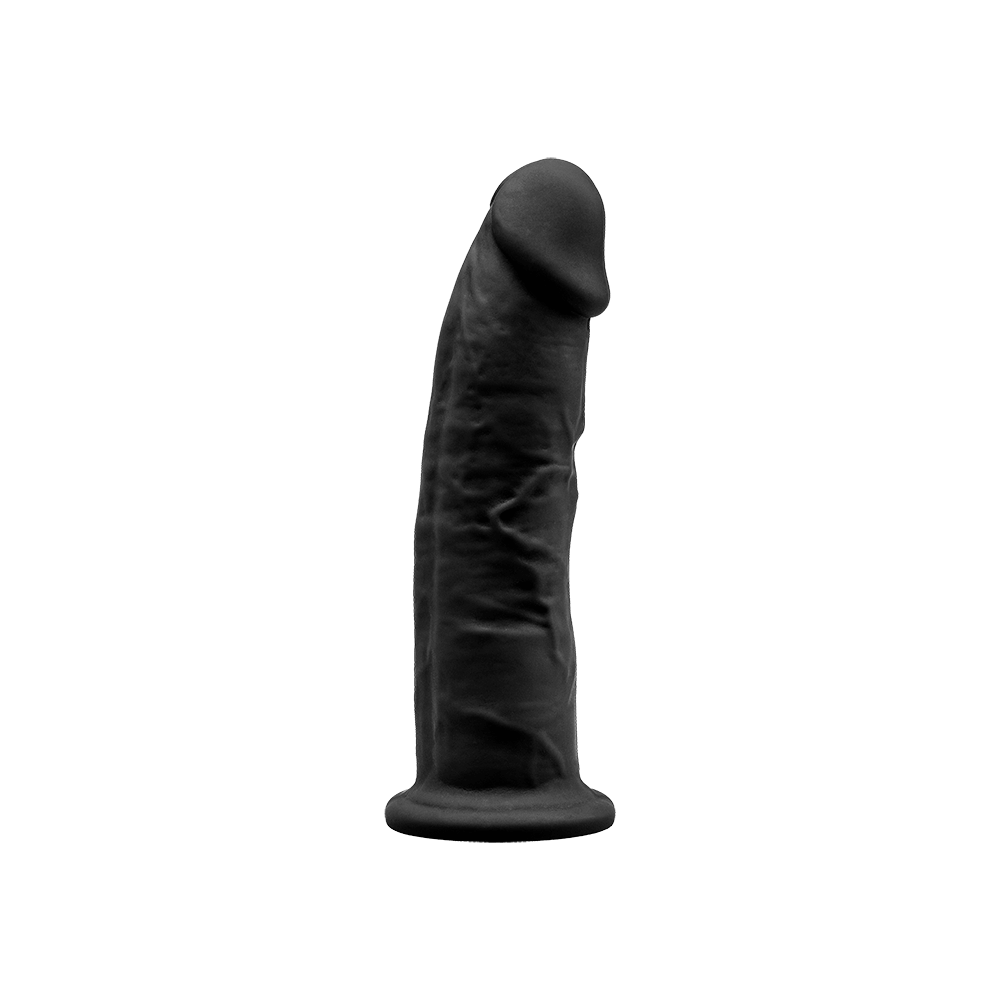 Фалоімітатор SilexD Robby Black (MODEL 2 size 6in), двошаровий, силікон + Silexpan, діаметр 3,9 см фото
