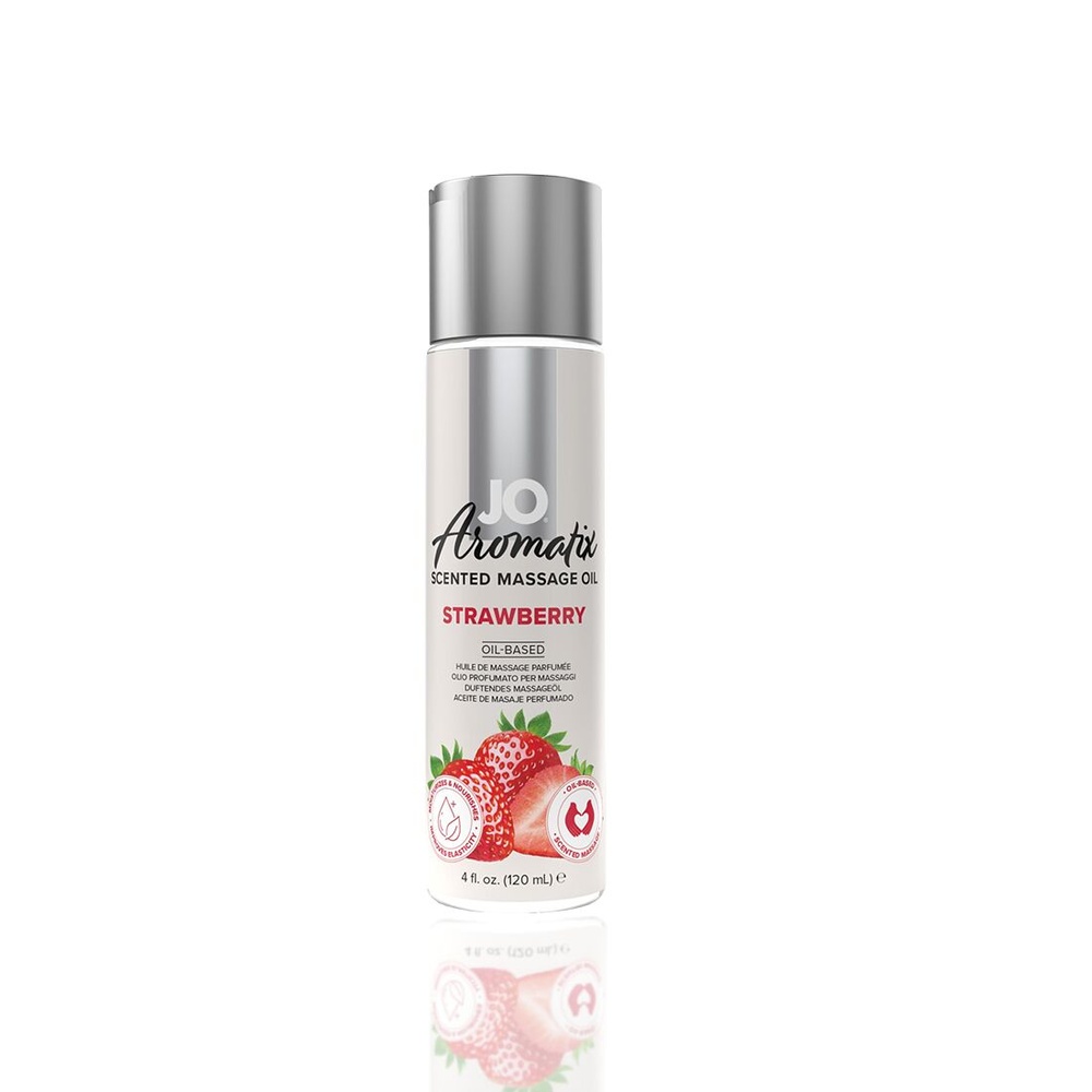Натуральна масажна олія System JO Aromatix — Massage Oil — Strawberry 120 мл фото