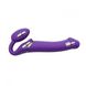 Безпасковий страпон з вібрацією Strap-On-Me Vibrating Violet L, діаметр 3,7 см, пульт ДУ, регульовані фото 4