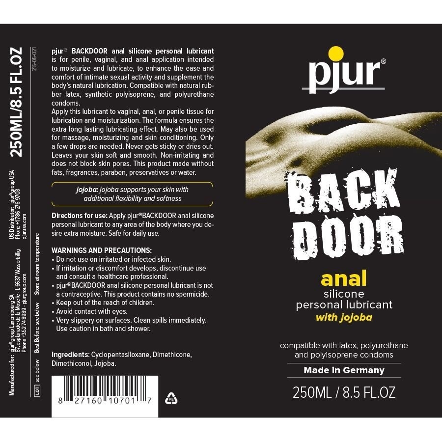 Анальна змазка pjur backdoor anal Relaxing jojoba silicone 250 мл на силіконовій основі з жожоба фото