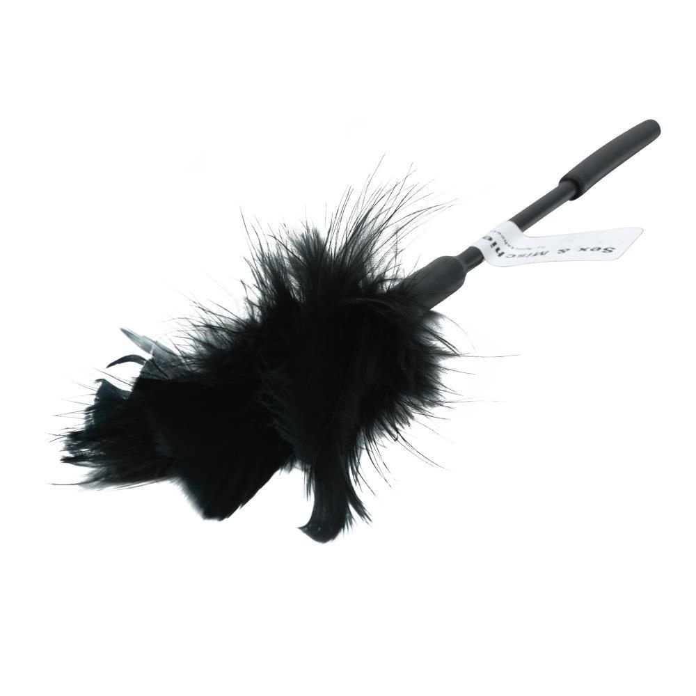Метелочка-щекоталка Sex And Mischief - Feather Ticklers 7 inch Black, натуральные перья и пух фото