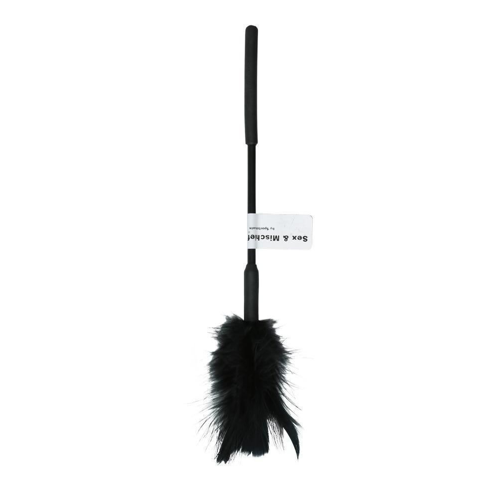 Метелочка-щекоталка Sex And Mischief - Feather Ticklers 7 inch Black, натуральные перья и пух фото