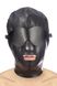 Капюшон для БДСМ зі знімною маскою Fetish Tentation BDSM hood in leatherette with removable mask фото 1
