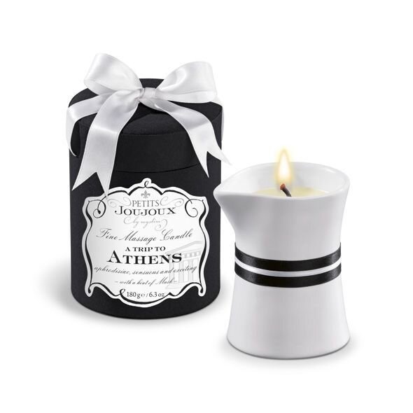 Масажна свічка Petits Joujoux — Athens — Musk and Patchouli (190 г) розкішна упаковка фото