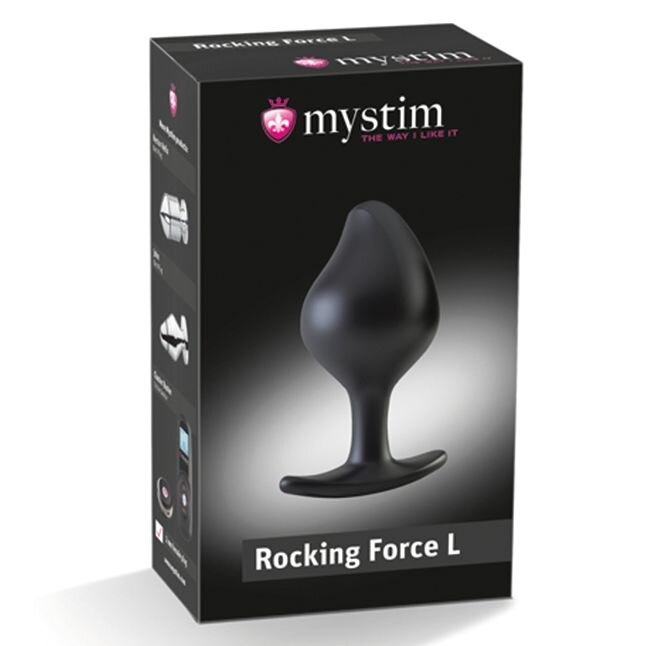 Силиконовая анальная пробка Mystim Rocking Force L для электростимулятора, диаметр 4,7см фото