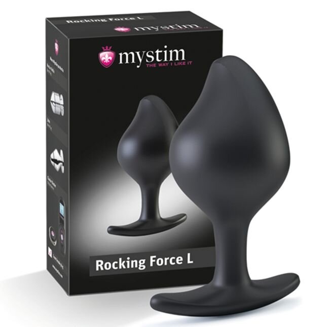 Силіконова анальна пробка Mystim Rocking Force L для електростимулятора, діаметр 4,7 см фото
