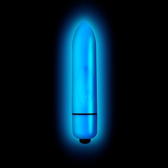 Вібропуля Rocks Off Neon - Laser, світиться в темряві, 7 режимів роботи, на батарейці фото