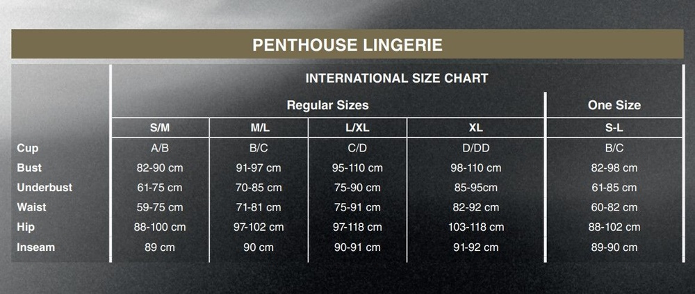 Комплект з прозорим пеньюаром і мініатюрними стрінгами Penthouse - Midnight Mirage Black XL фото