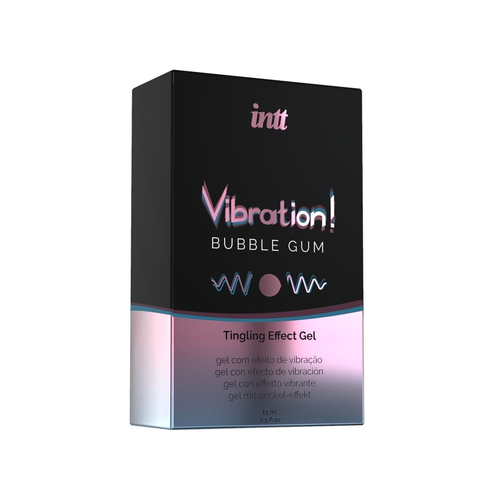 Рідкий вібратор Intt Vibration Bubble Gum (15 мл), густий гель, дуже смачний, діє до 30 хвилин фото