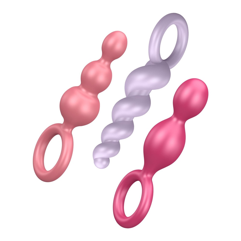 Набір анальних іграшок Satisfyer Plugs colored (set of 3) — Booty Call, макс. діаметр 3 см фото