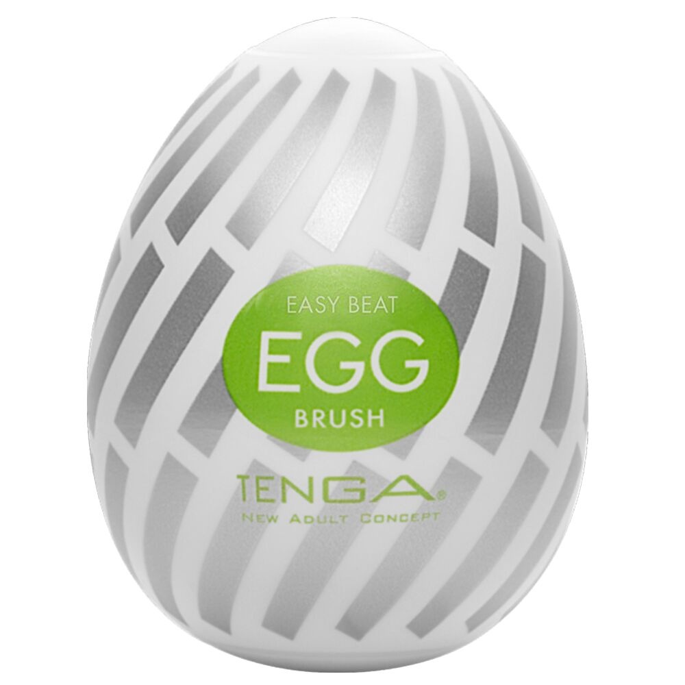 Мастурбатор-яйце Tenga Egg Brush з рельєфом у вигляді великої щетини фото