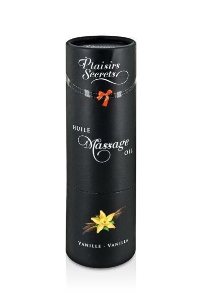 Массажное масло Plaisirs Secrets Vanilla (59 мл) с афродизиаками, съедобное, подарочная упаковка фото