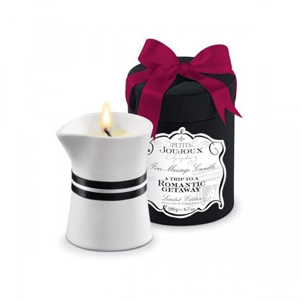 Масажна свічка Petits Joujoux — Romantic Getaway — Ginger Biscuit (190 г) розкішна упаковка фото