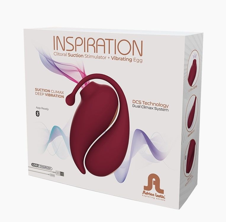 Смарт іграшка Adrien Lastic Inspiration: віброяйце і вакуумний кліторальний стимулятор з управлінням фото