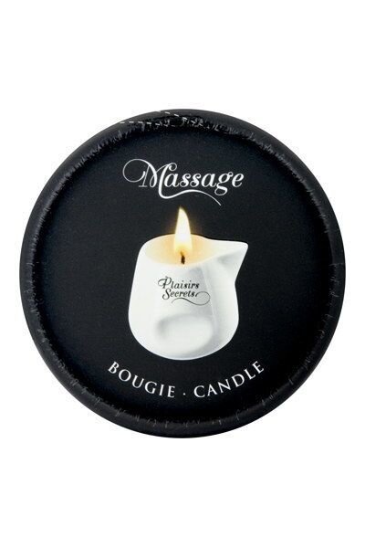 Массажная свеча Plaisirs Secrets Vanilla (80 мл) подарочная упаковка, керамический сосуд фото
