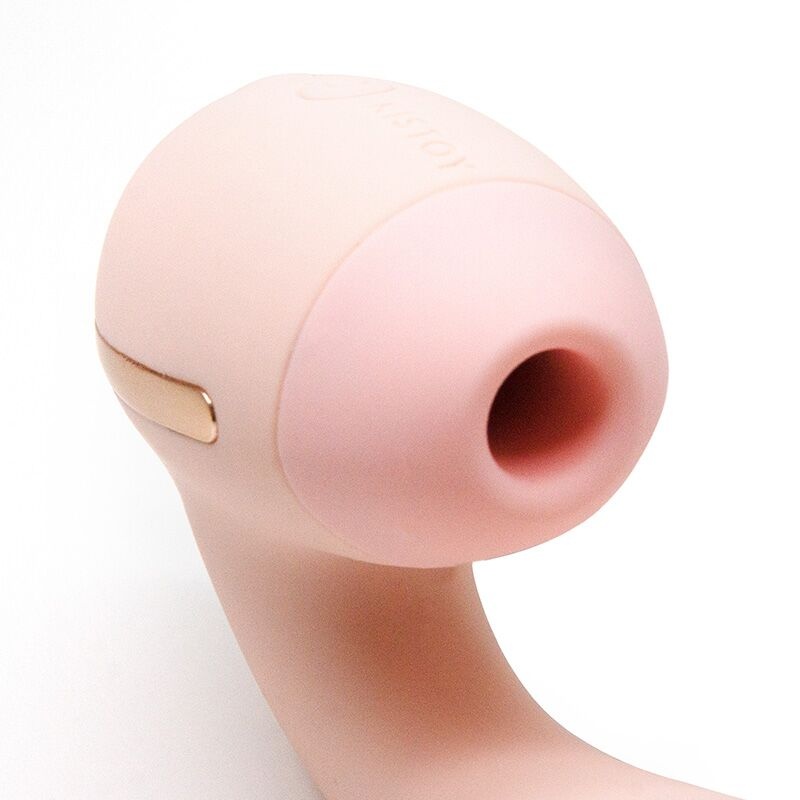 Вакуумный вибратор Kistoy Tina Mini Light Pink, вагинально-клиторальный фото