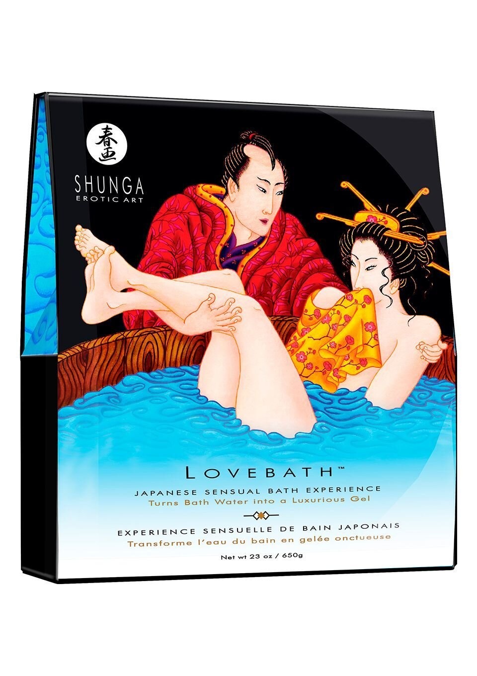 Гель для ванни Shunga LOVEBATH — Ocean temptations 650гр, робить воду ароматним желе зі SPA ефектом фото