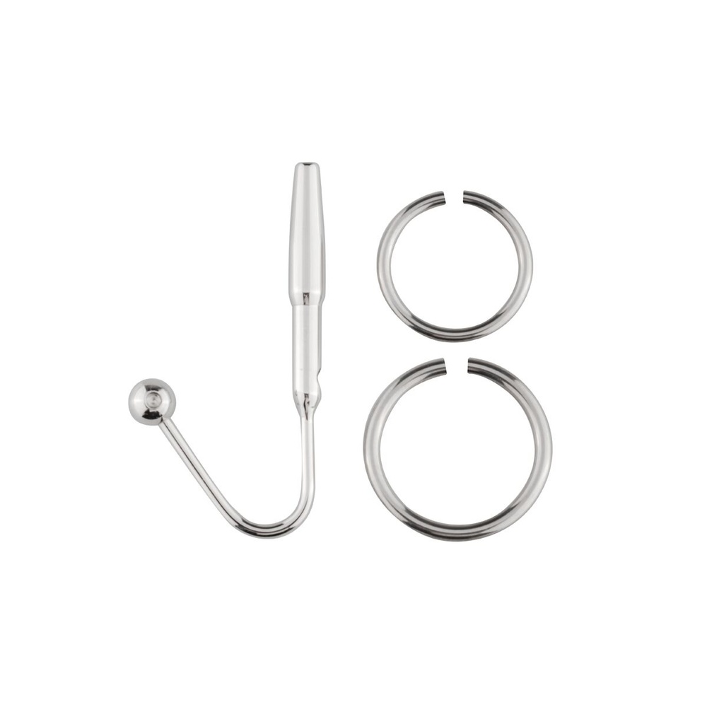 Уретральный стимулятор Sinner Gear Unbendable - Sperm Stopper Hollow Ring, 2 кольца (2,5 см и 3 см) фото