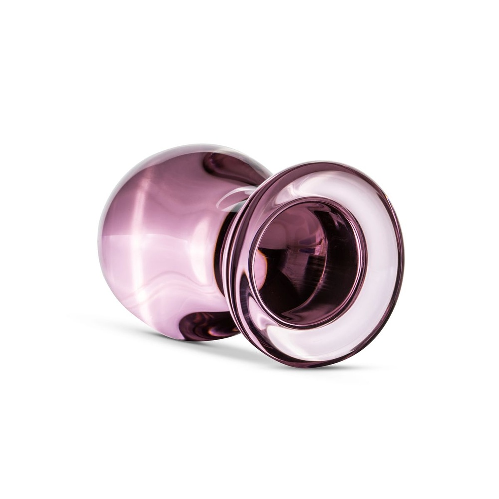 Розовая анальная пробка из стекла Gildo Pink Glass Buttplug No. 27 фото