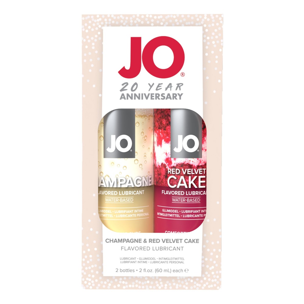 Набір смакових змазок System JO Champagne & Red Velvet Cake (2×60 мл), Limited Edition фото