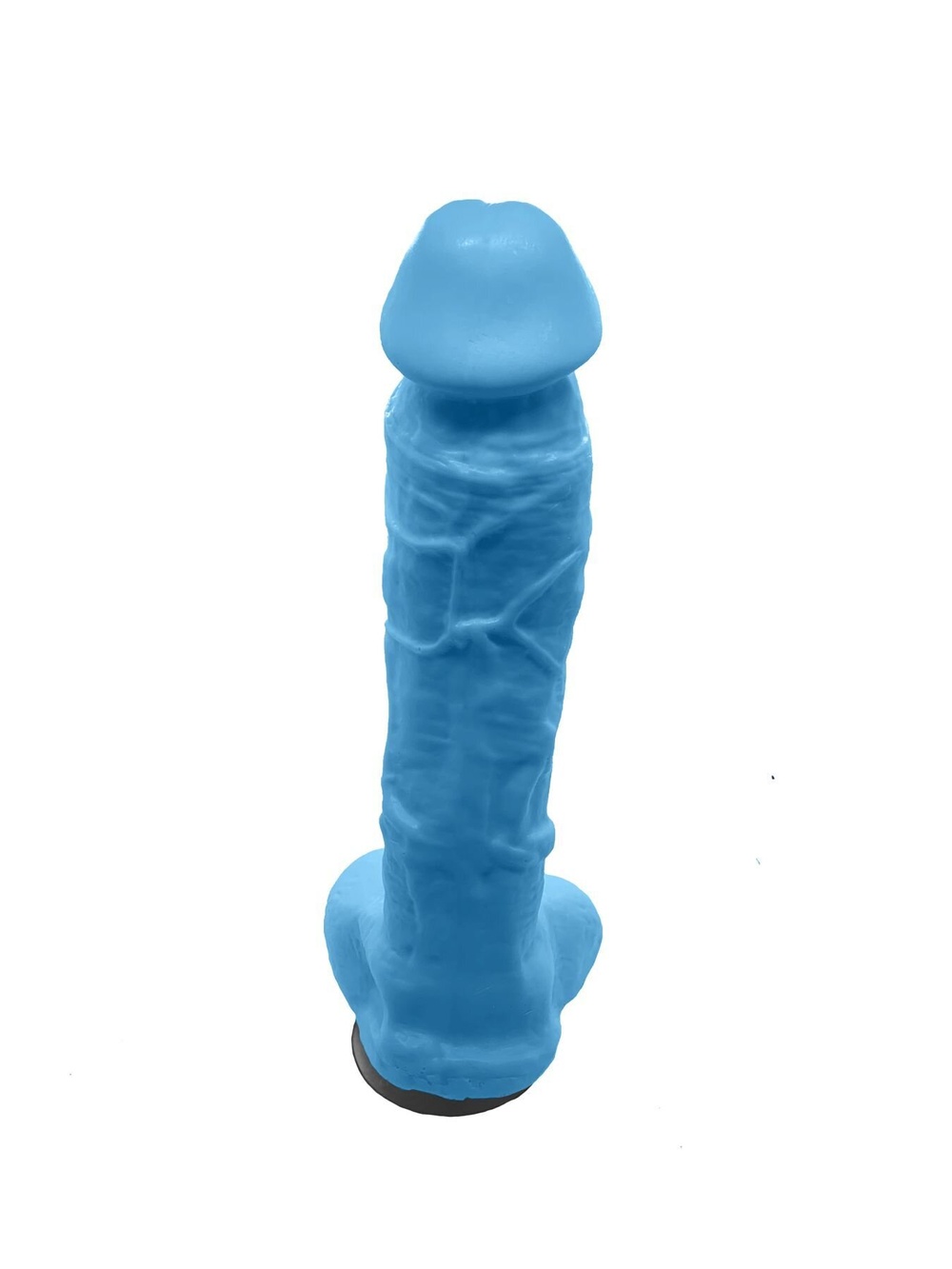 Крафтовое мыло-член с присоской Чистый Кайф Blue size XL натуральное фото