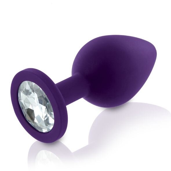 Набір анальних пробок з кристалом Rianne S: Booty Plug Set Purple, діаметр 2,7 см, 3,5 см, 4,1 см фото