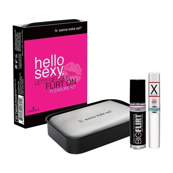 Подарочный набор для флирта Sensuva Hello Sexy (стимулирующий бальзам для губ и феромоны) фото