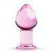 Рожева анальна пробка зі скла Gildo Pink Glass Buttplug No. 27 фото 1