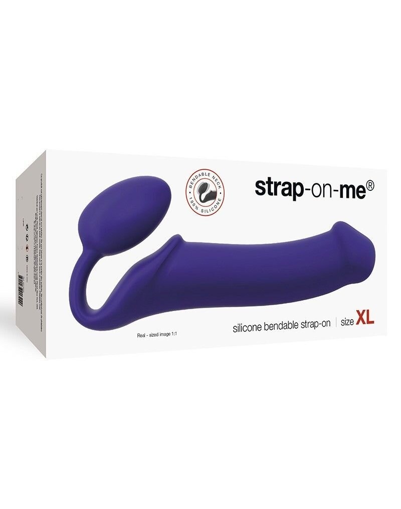 Безпасковий страпон Strap-On-Me Violet XL, повністю регульований, діаметр 4,5 см фото