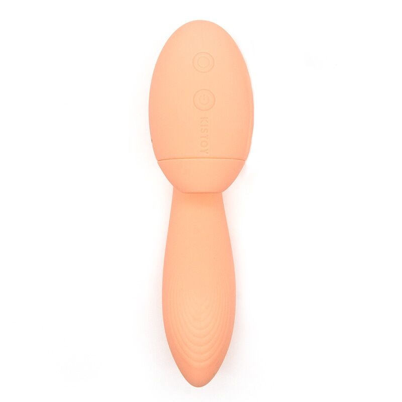 Вакуумный вибратор Kistoy Tina Mini Orange, вагинально-клиторальный фото