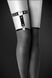 Гартер на ногу Bijoux Pour Toi — WITH HEART Black, сексуальна підв'язка з сердечком, екошкіра фото 1
