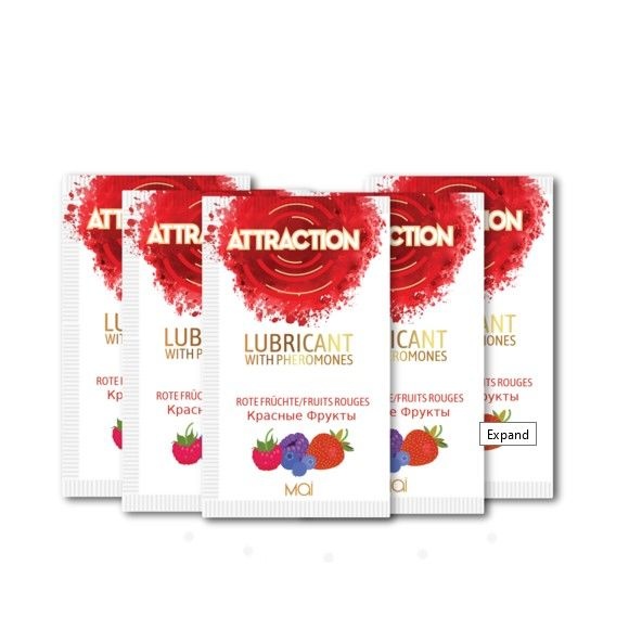 Пробник лубриканта з феромонами MAI ATTRACTION LUBS RED FRUITS (10 мл) фото