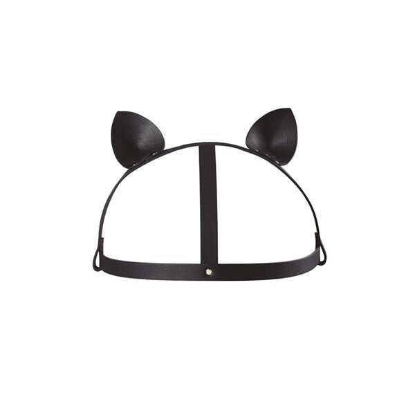 Маска кошечки Bijoux Indiscrets MAZE - Cat Ears Headpiece Black, экокожа фото