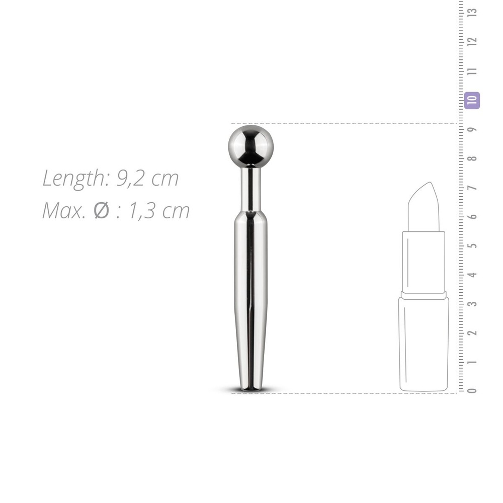 Порожній уретральний стимулятор Sinner Gear Unbendable - Hollow Penis Plug, довжина 7,5 см, діаметр 12мм фото